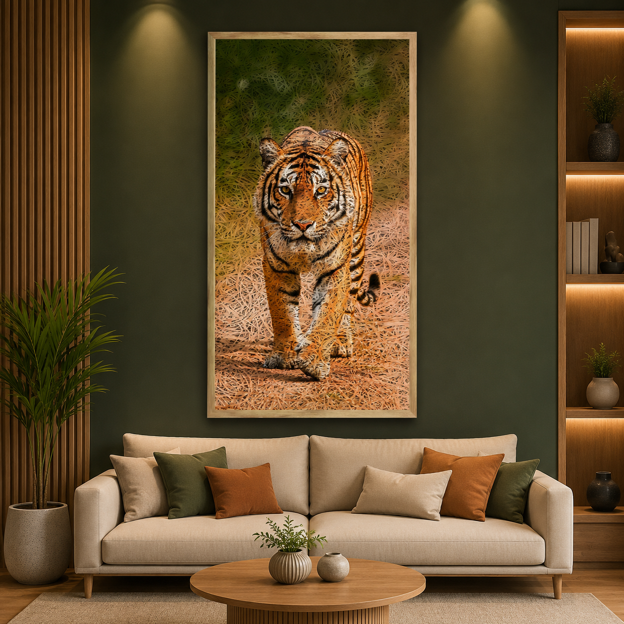 Lion Acoustic Photo with Frame