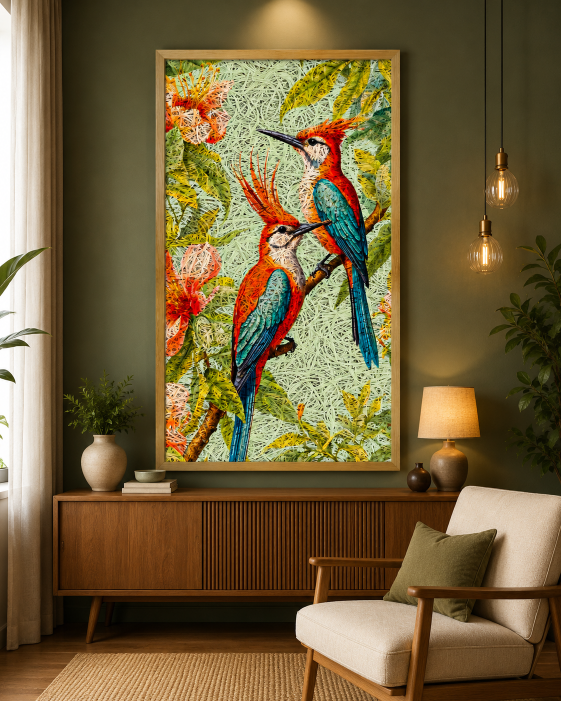 Woodpecker  Acoustic Photo with Frame