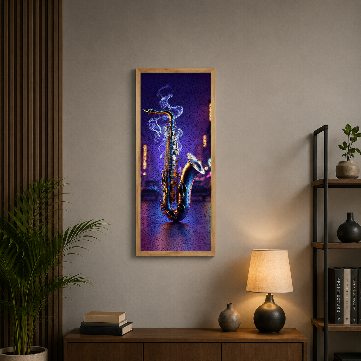 Music Instrument Acoustic Photo with Frame