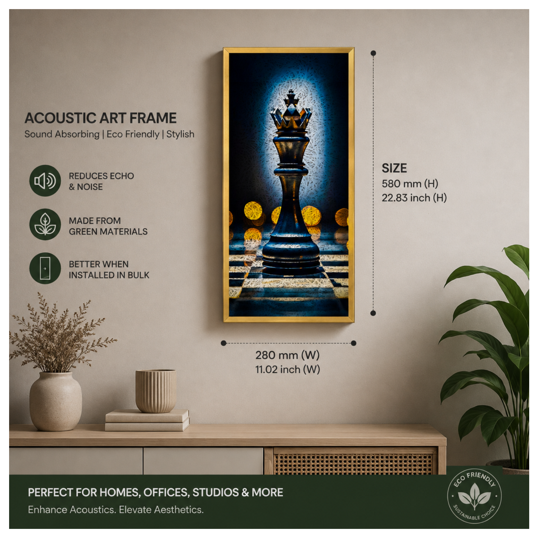 Chess Printed Acoustic Photo Frame view 4