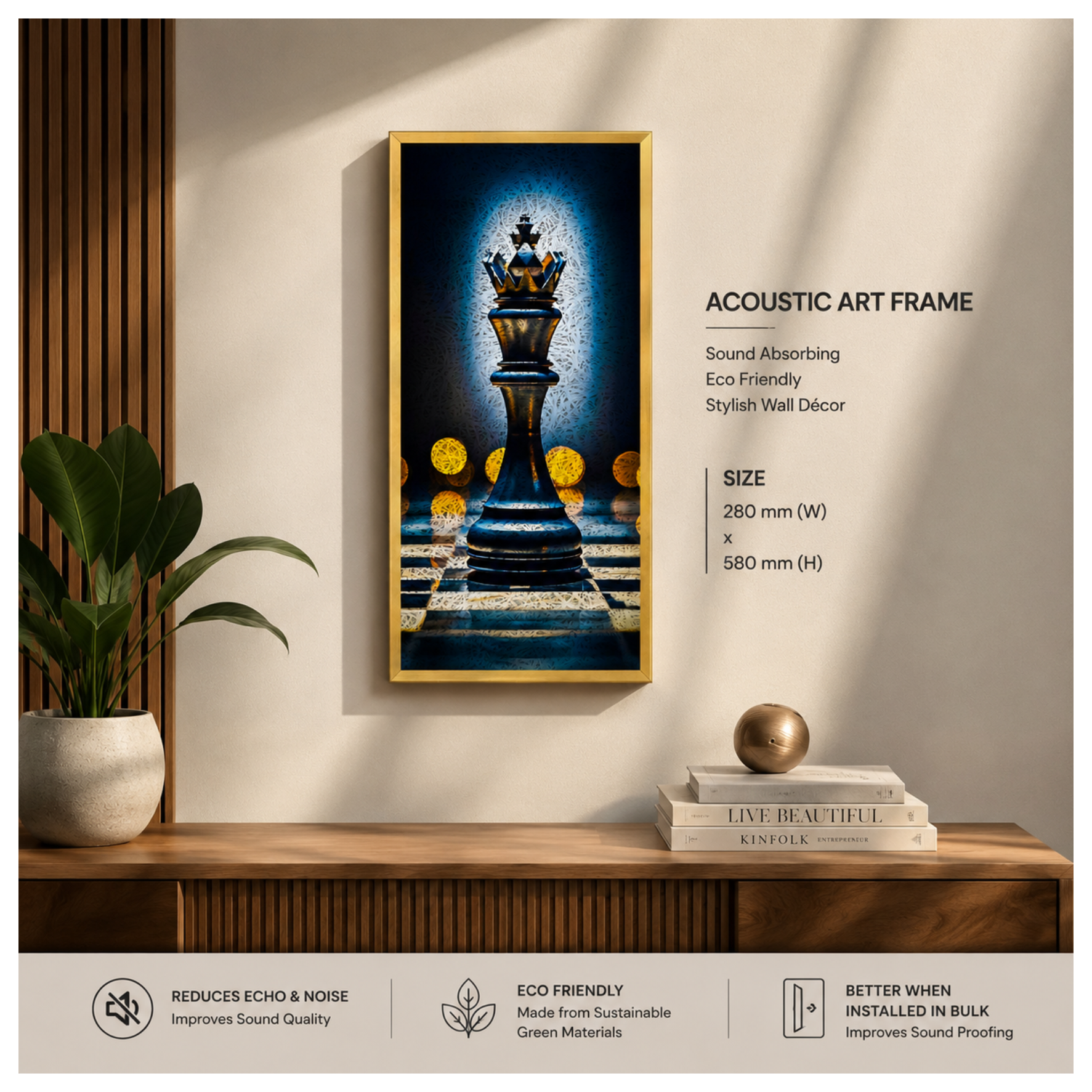 Chess Printed Acoustic Photo Frame view 1