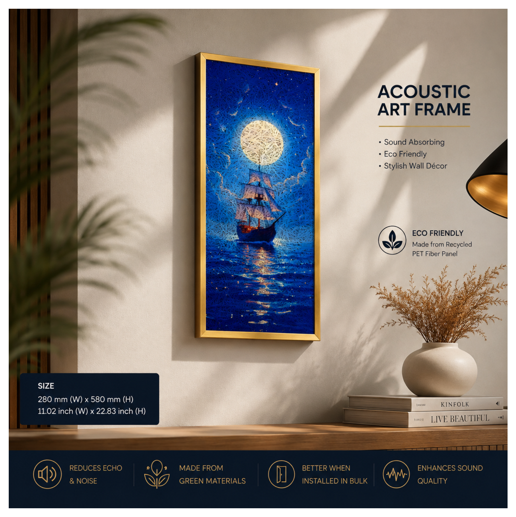 Boat Printed Acoustic Photo Frame view 4
