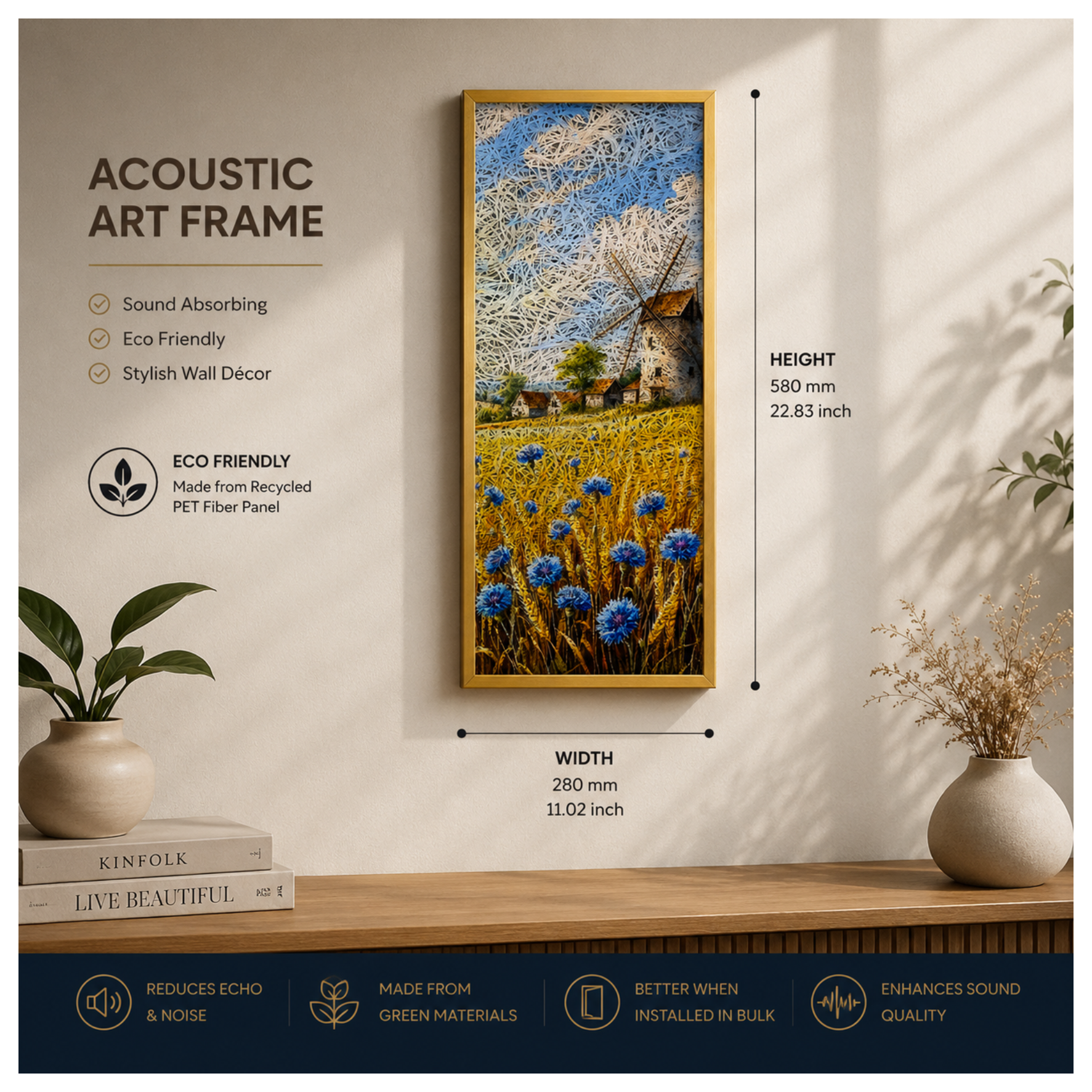 Flower 4 Printed Acoustic Photo Frame