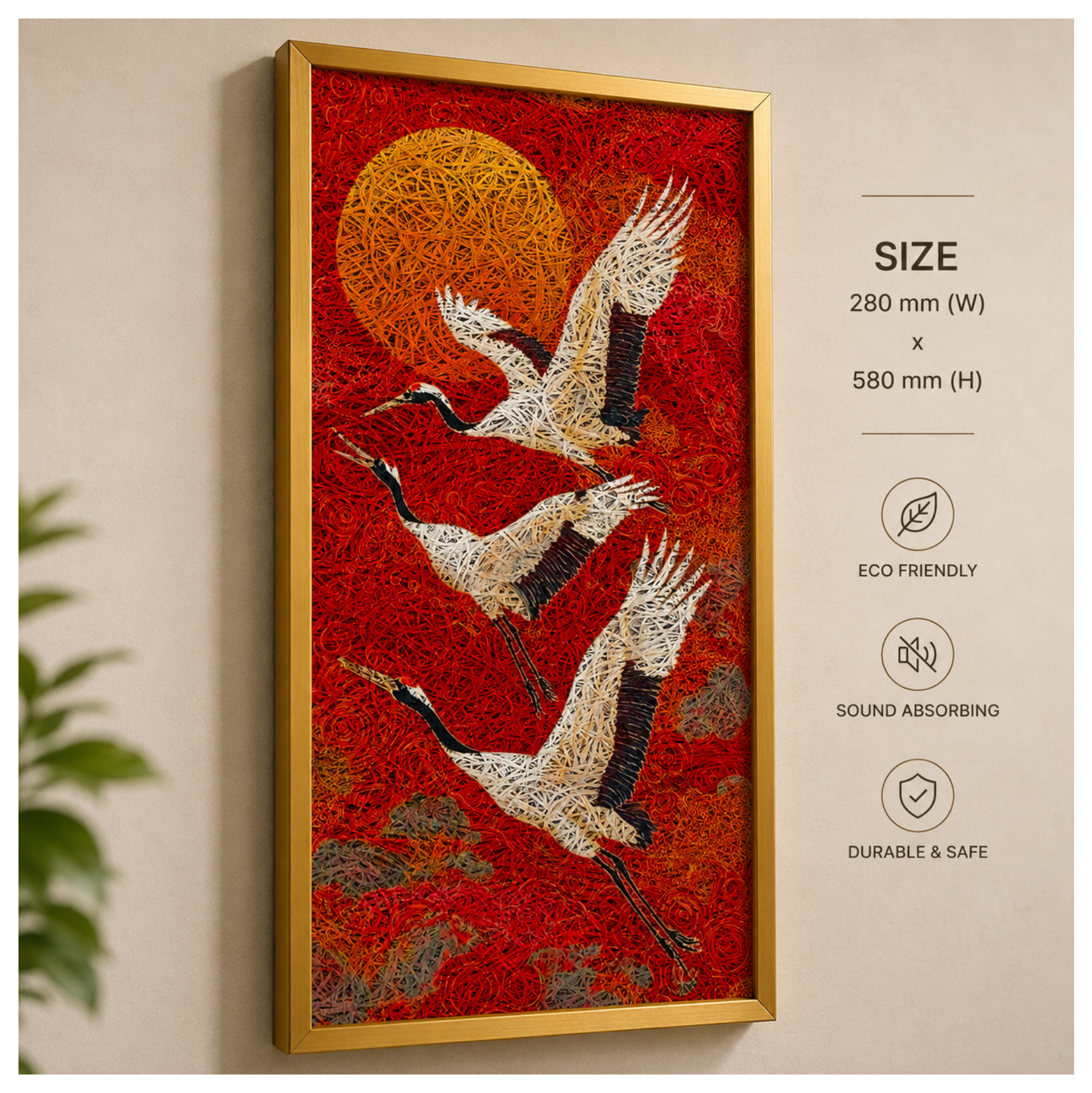 BIRDS 1 Printed Acoustic Photo Frame view 4