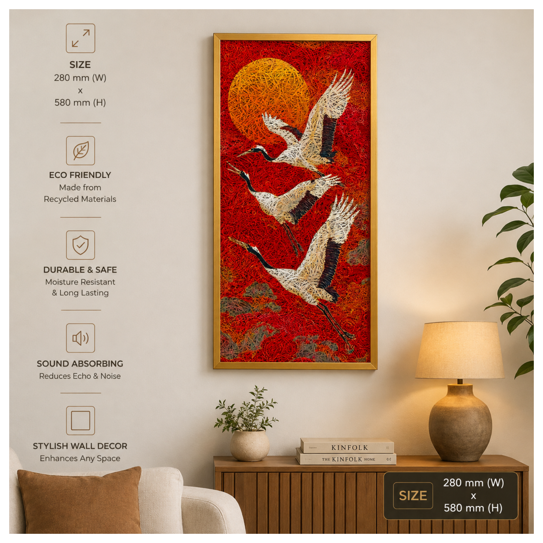 BIRDS 1 Printed Acoustic Photo Frame view 5