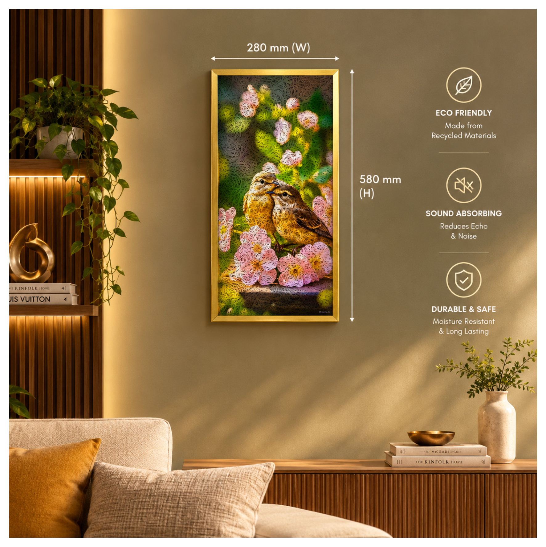 BIRDS 2 Printed Acoustic Photo Frame