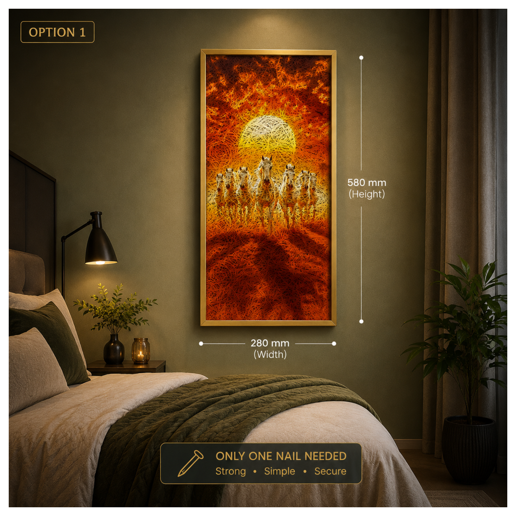 7 HOURSES Printed Acoustic Photo Frame