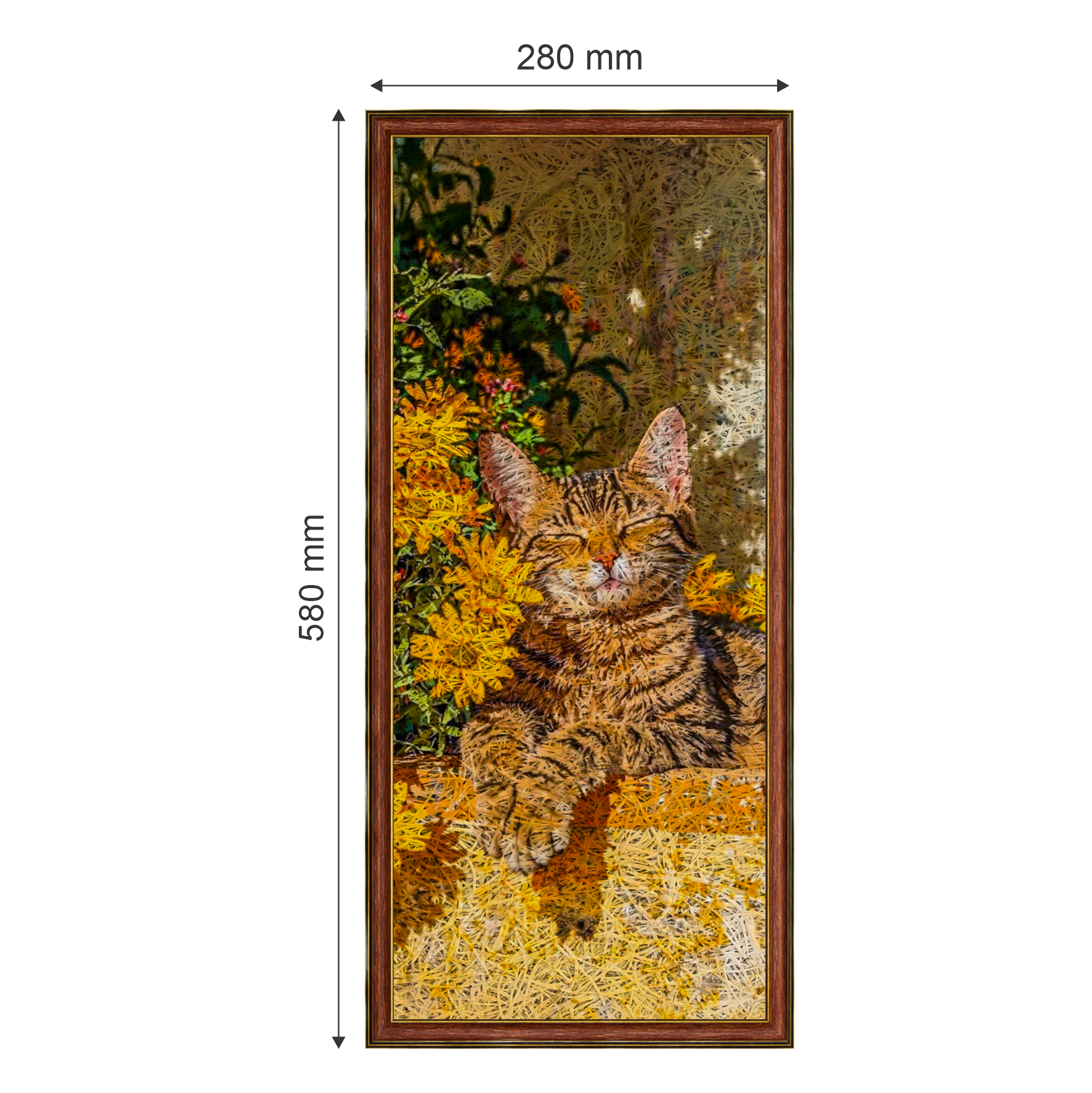 CAT Printed Brown Acoustic Photo Frame view 2