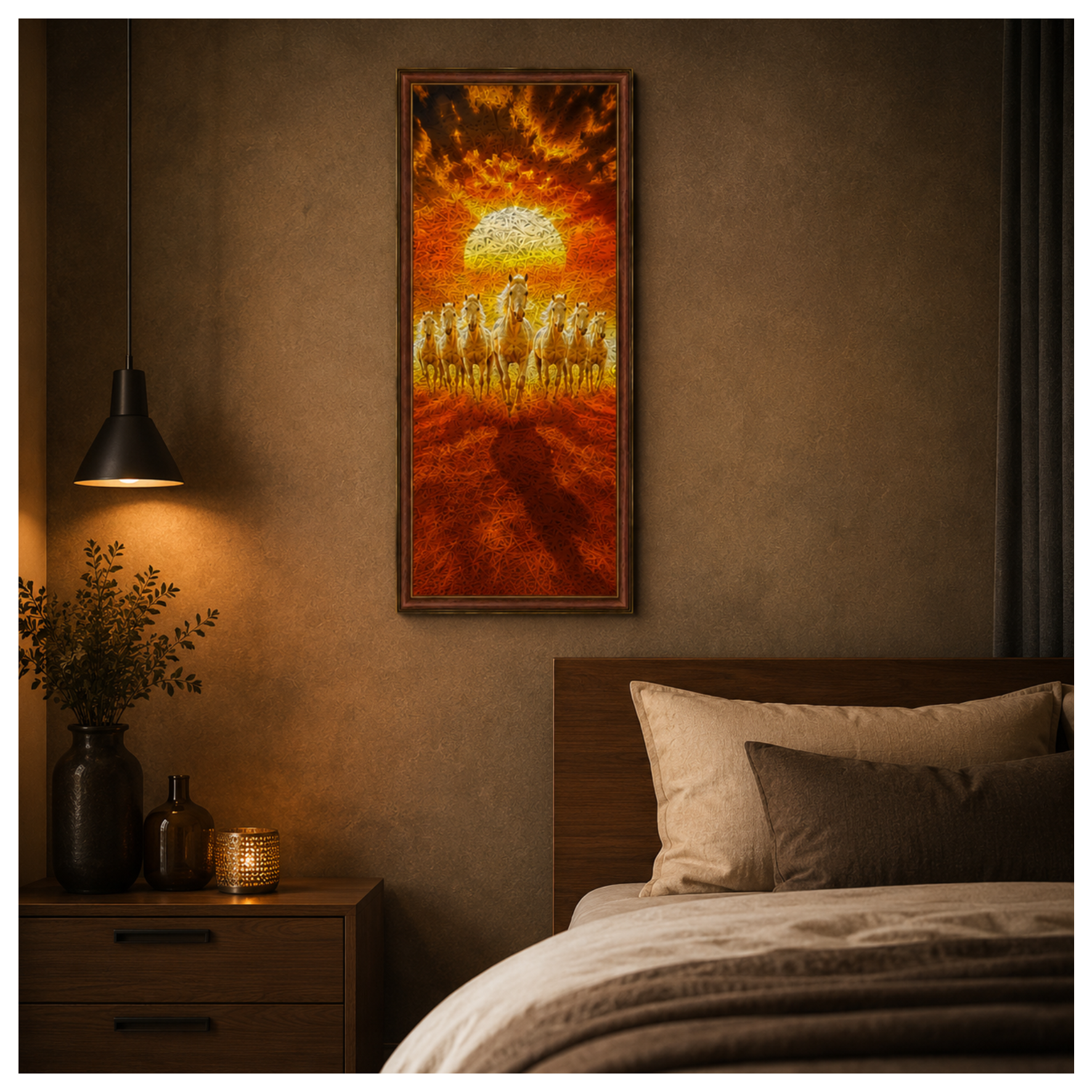 7 HORSES Printed Brown Acoustic Photo Frame view 4