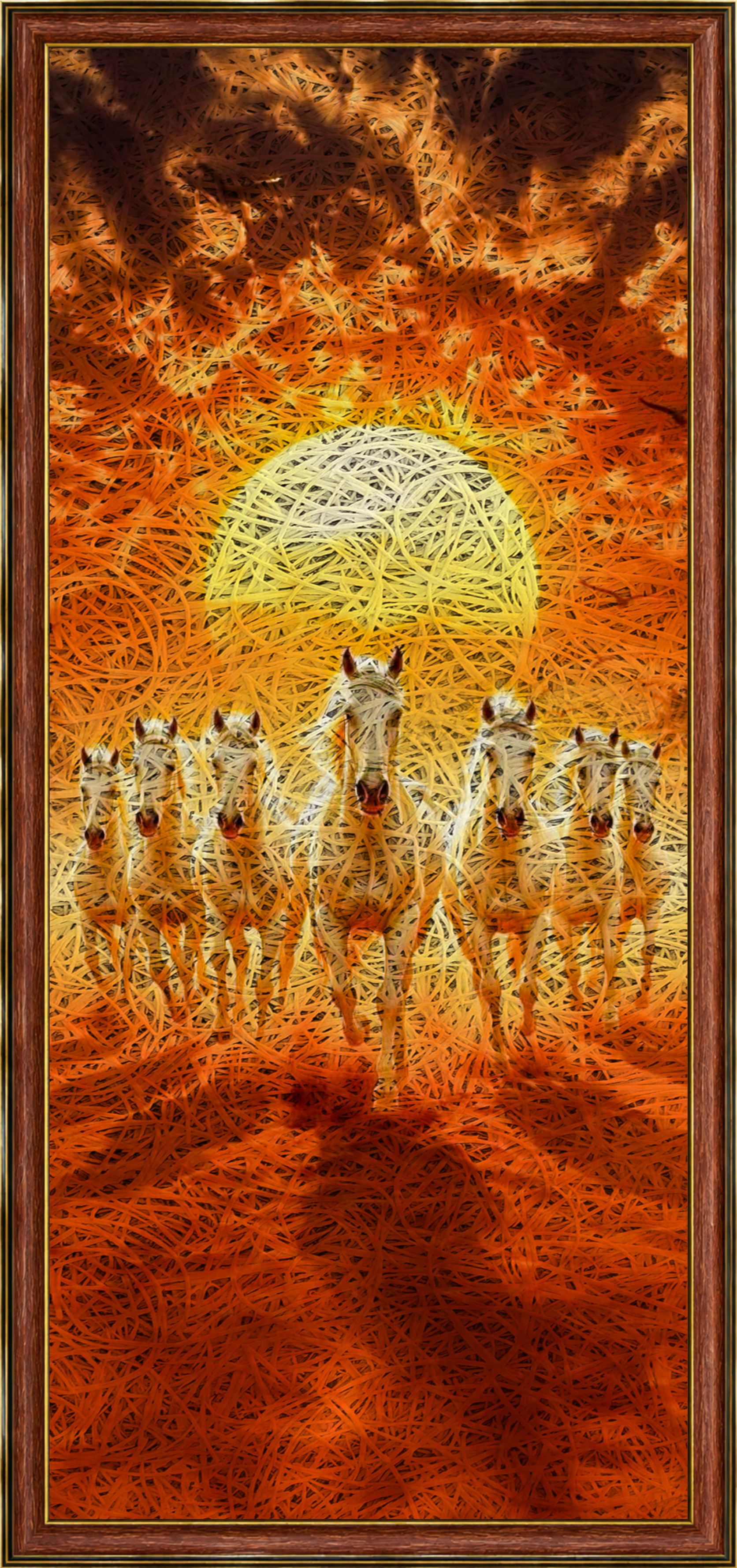 7 HORSES Printed Brown Acoustic Photo Frame view 6