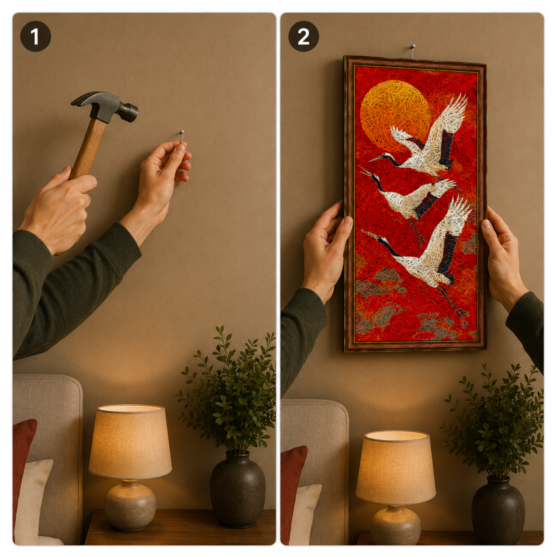BIRDS 1 Printed Brown Acoustic Photo Frame view 4