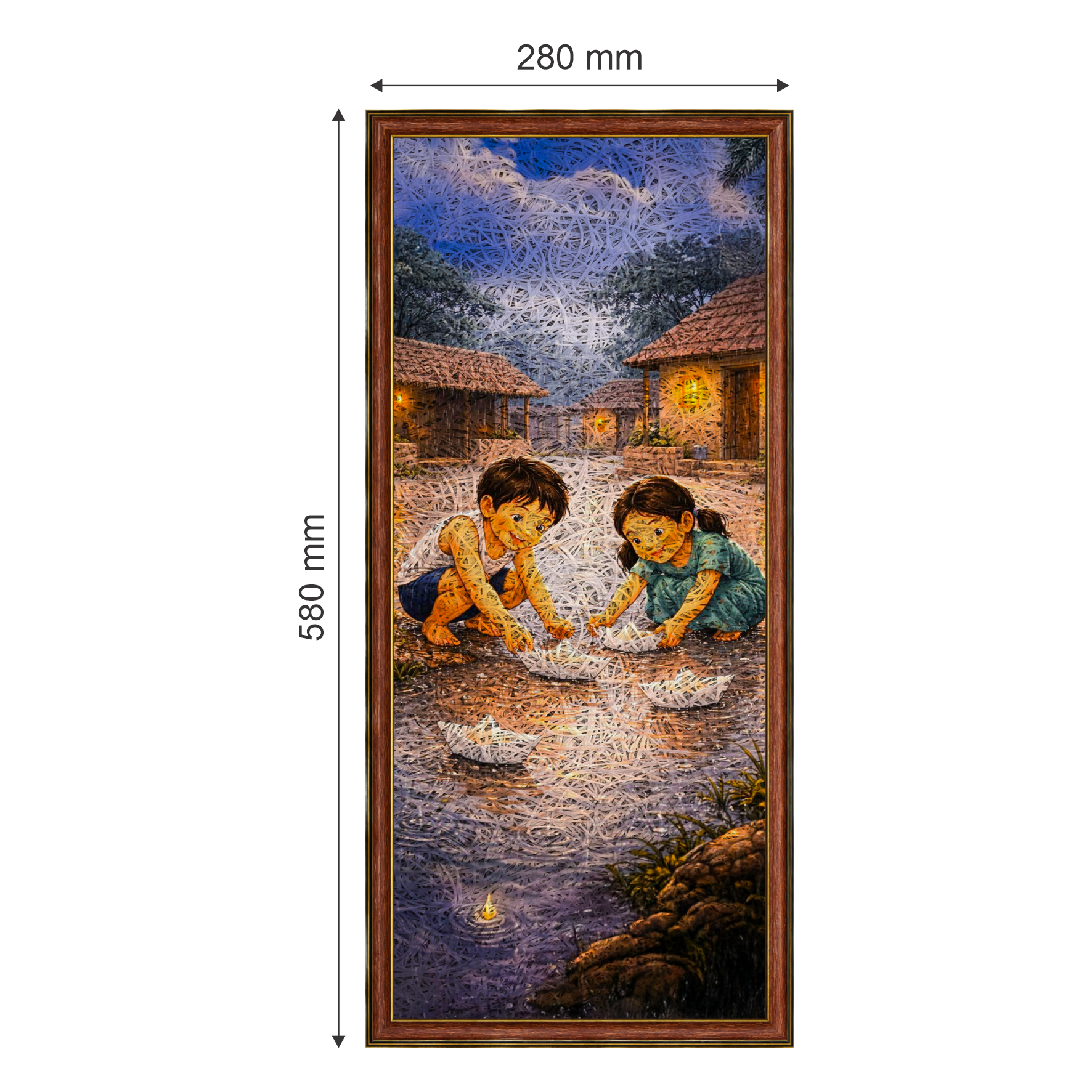 Child Boat Brown Acoustic Photo Frame view 2