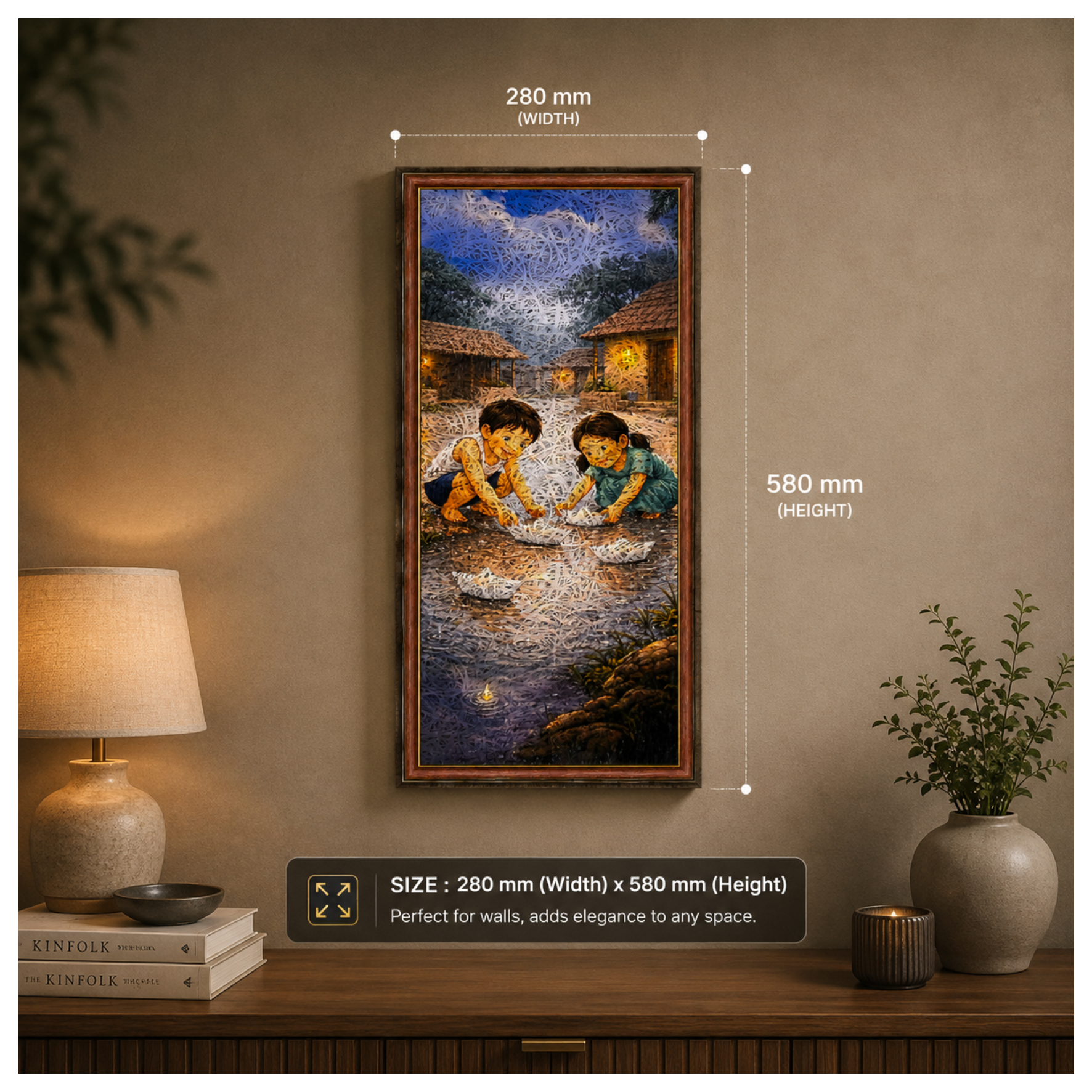 Child Boat Brown Acoustic Photo Frame view 3