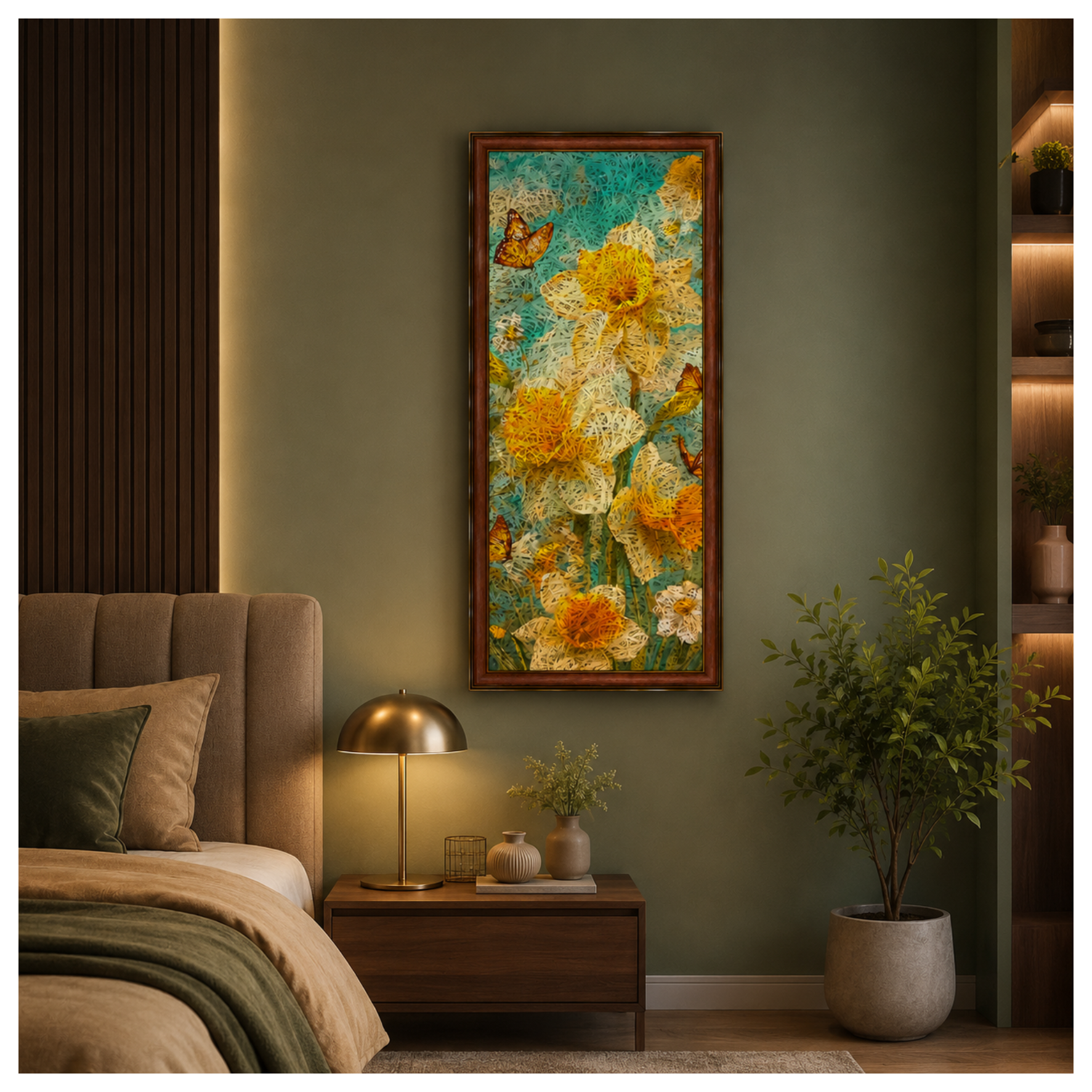 FLOWER 3 Printed Brown Acoustic Photo Frame view 3