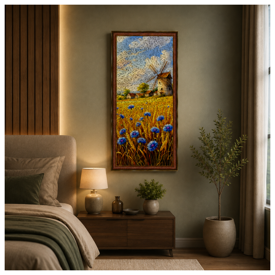 Flower 4 Printed Brown Acoustic Photo Frame