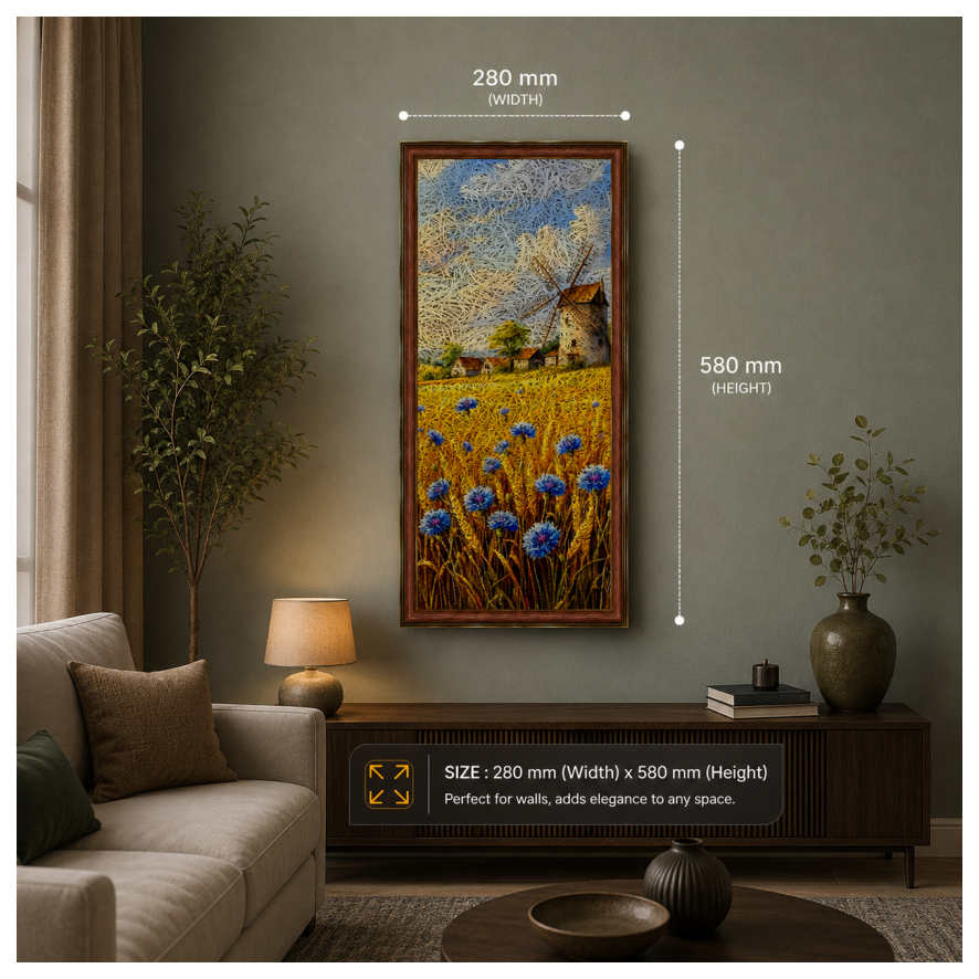 Flower 4 Printed Brown Acoustic Photo Frame view 3