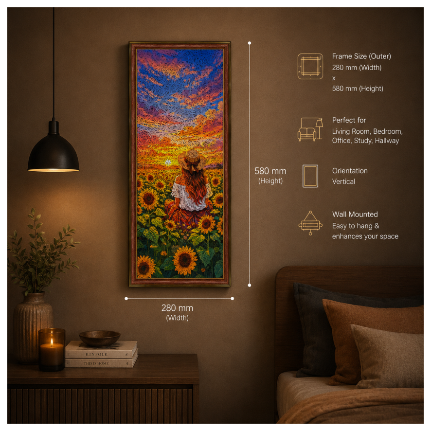 Sky Girl Printed Brown Acoustic Photo Frame view 3