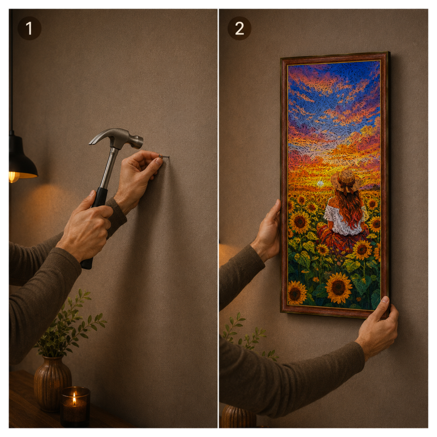 Sky Girl Printed Brown Acoustic Photo Frame view 4