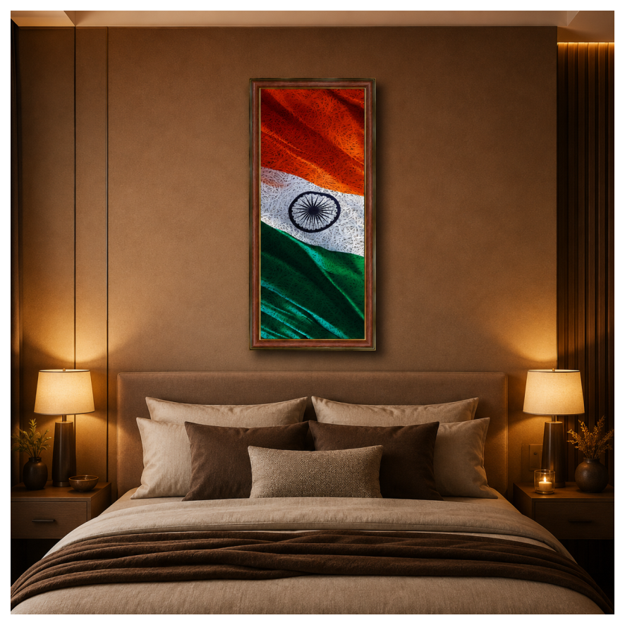 Tiranga Printed Brown Acoustic Photo Frame view 3