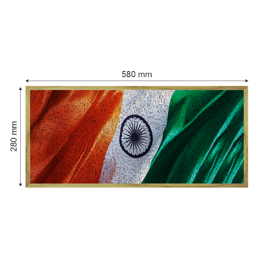 Tiranga Printed Old Gold Acoustic Photo Frame view 2
