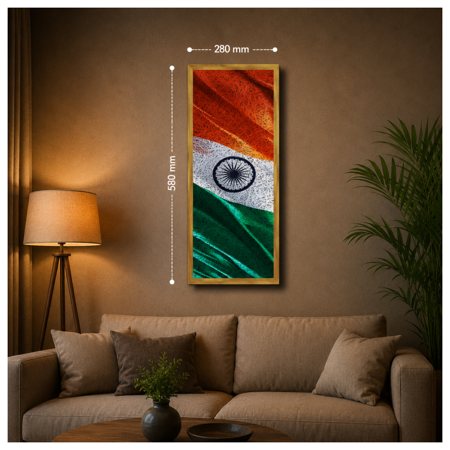 Tiranga Printed Old Gold Acoustic Photo Frame view 1