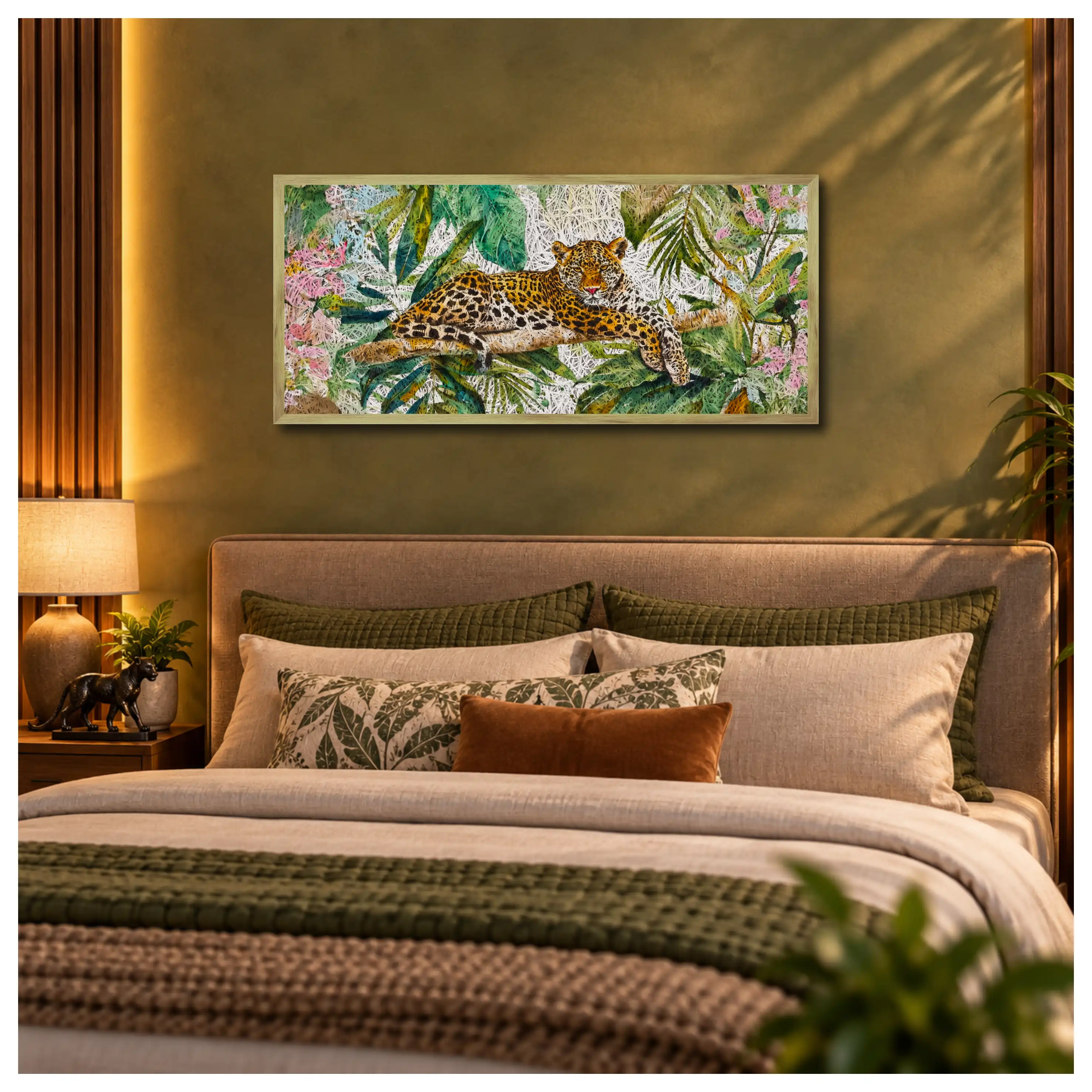 Leopard Old Gold Acoustic Photo Frame