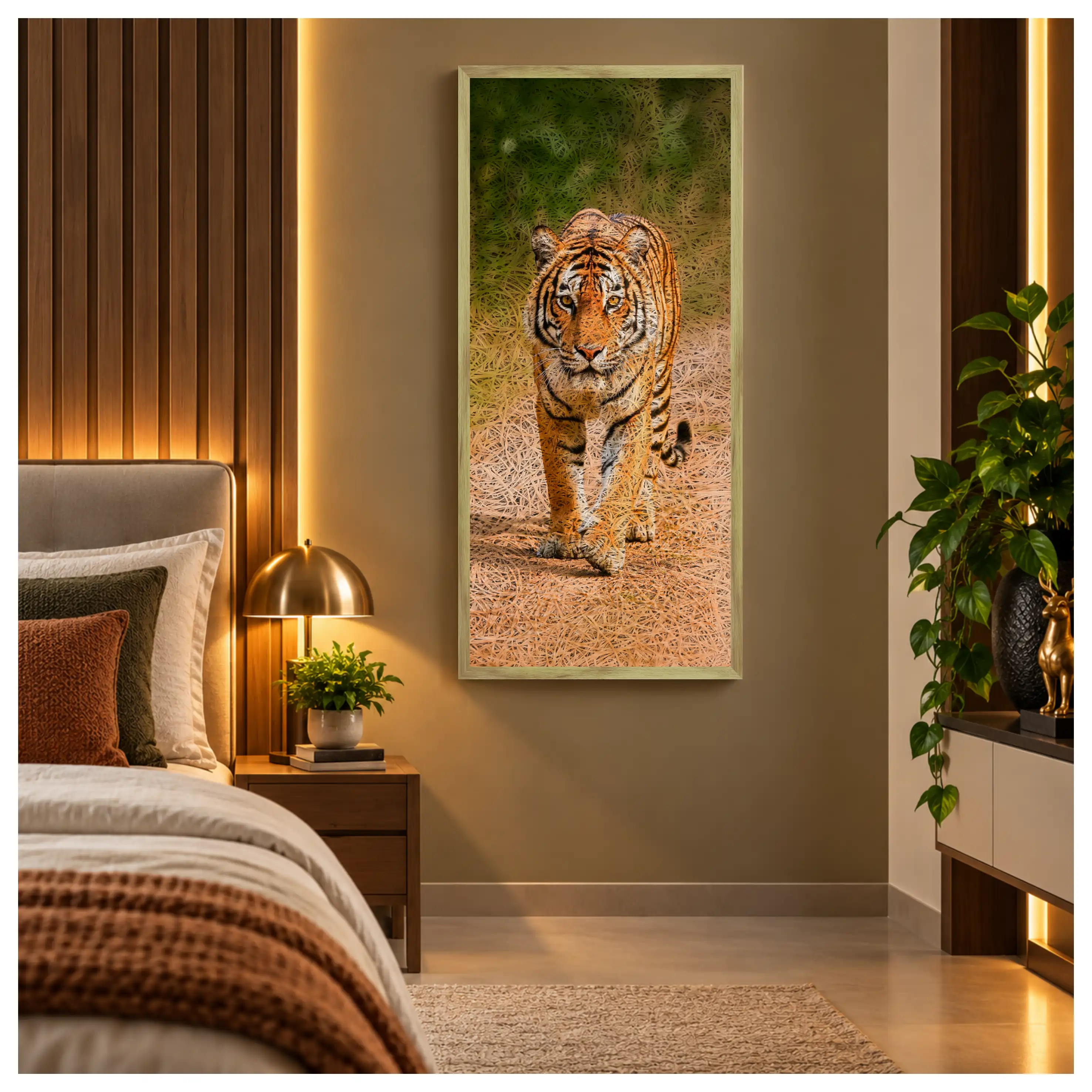Lion-1 Old Gold Acoustic Photo Frame