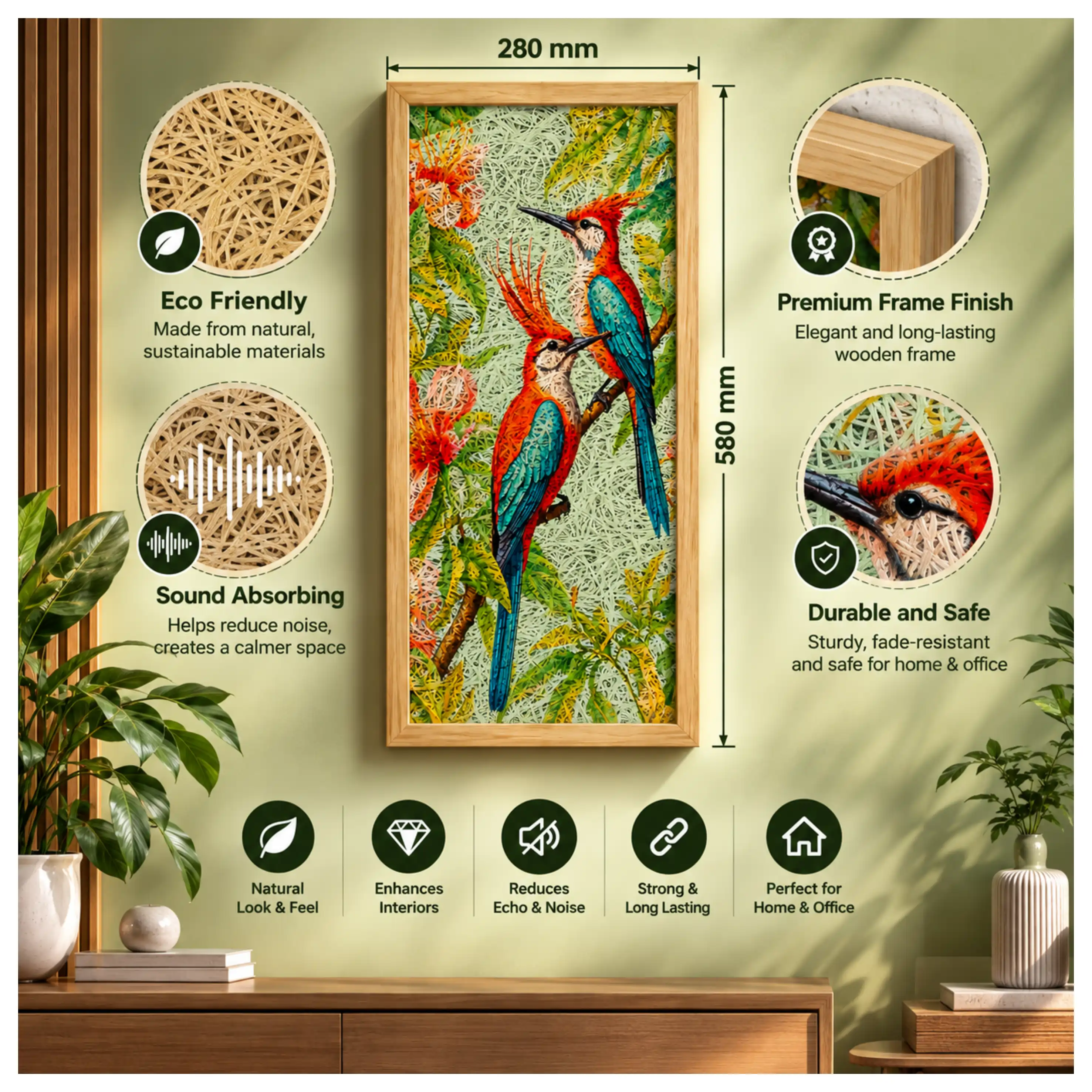 Woodpecker Old Gold Acoustic Photo Frame view 4