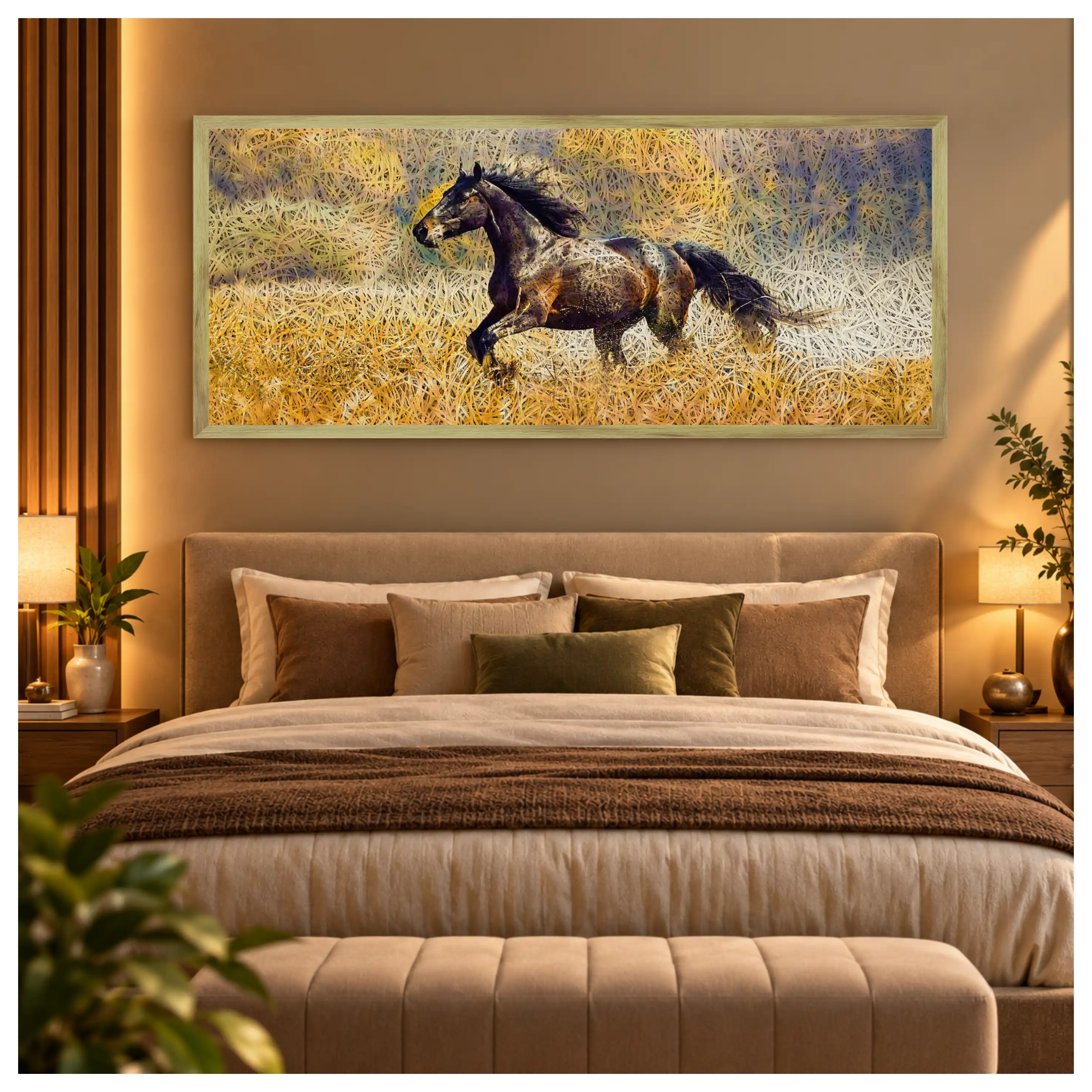 Black Horse Old Gold Acoustic Photo Frame