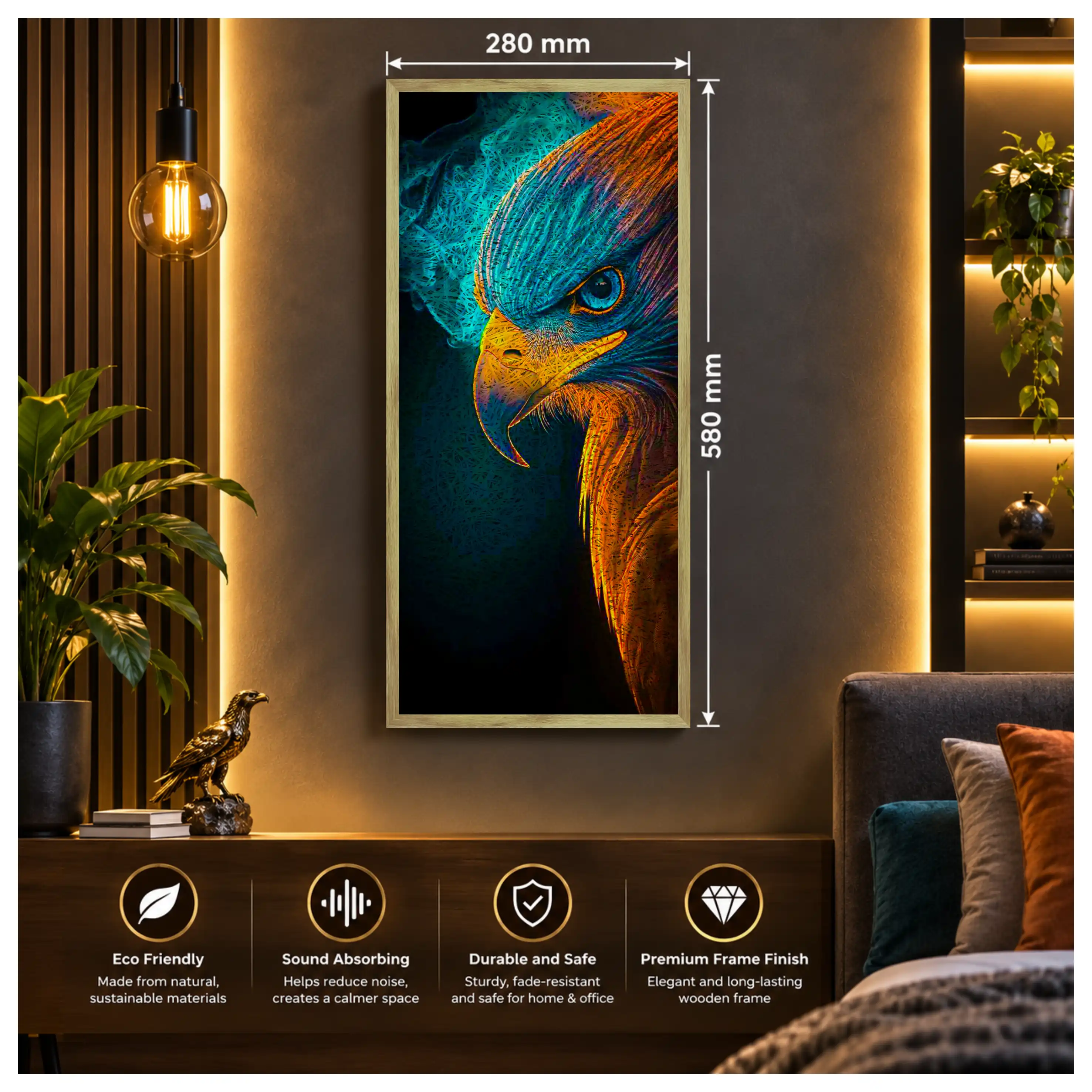 Eagle Old Gold Acoustic Photo Frame view 3