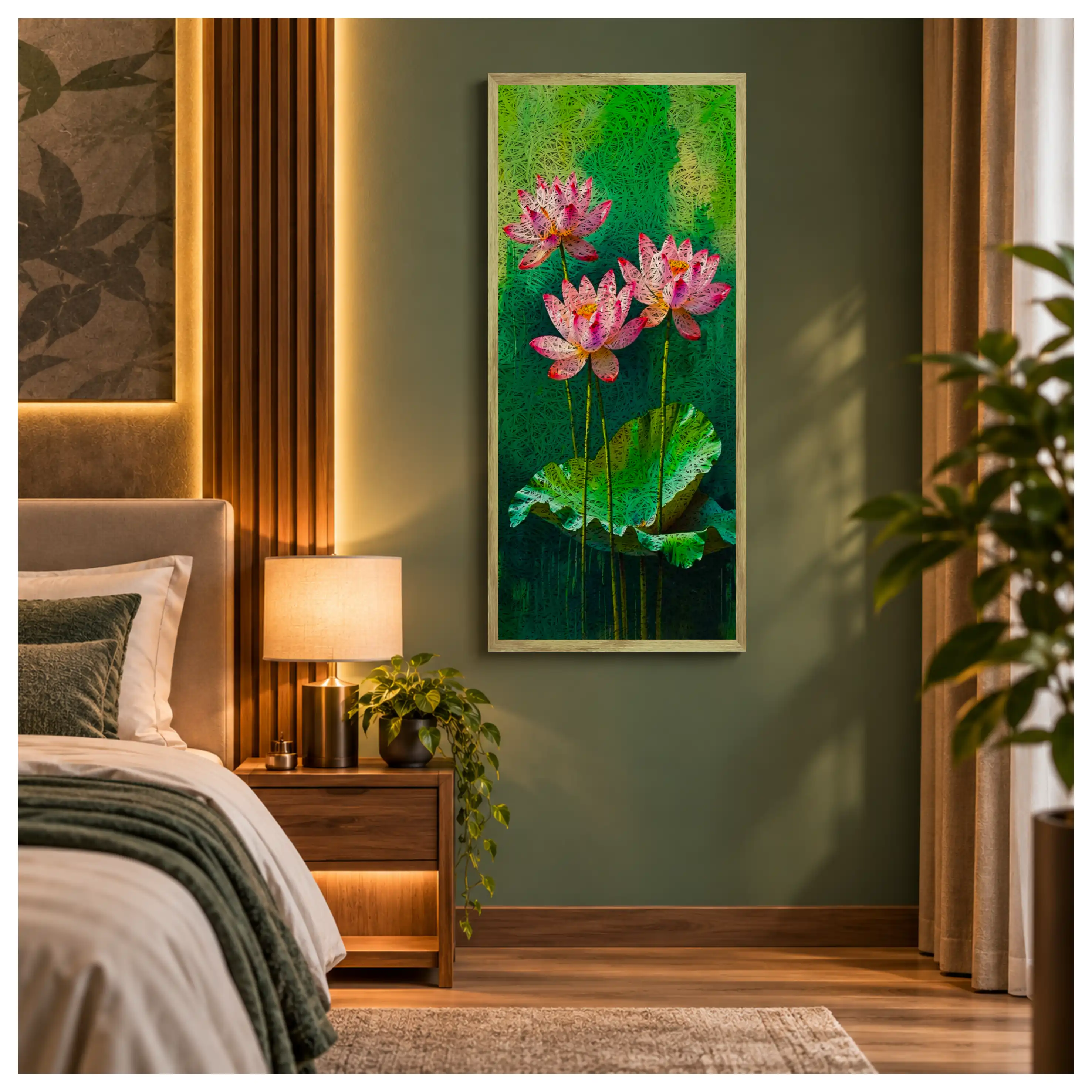 Lotus Old Gold Acoustic Photo Frame