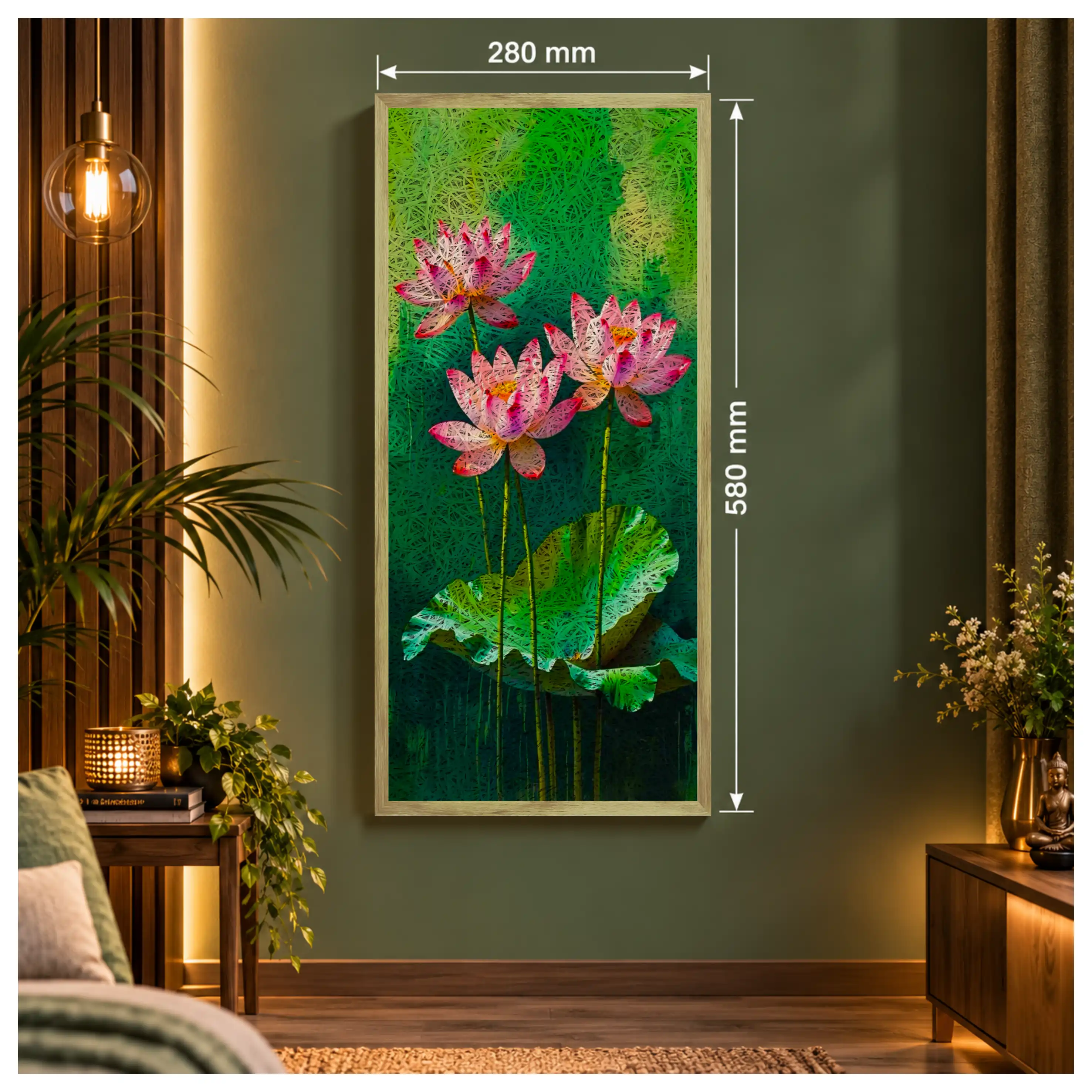 Lotus Old Gold Acoustic Photo Frame view 3