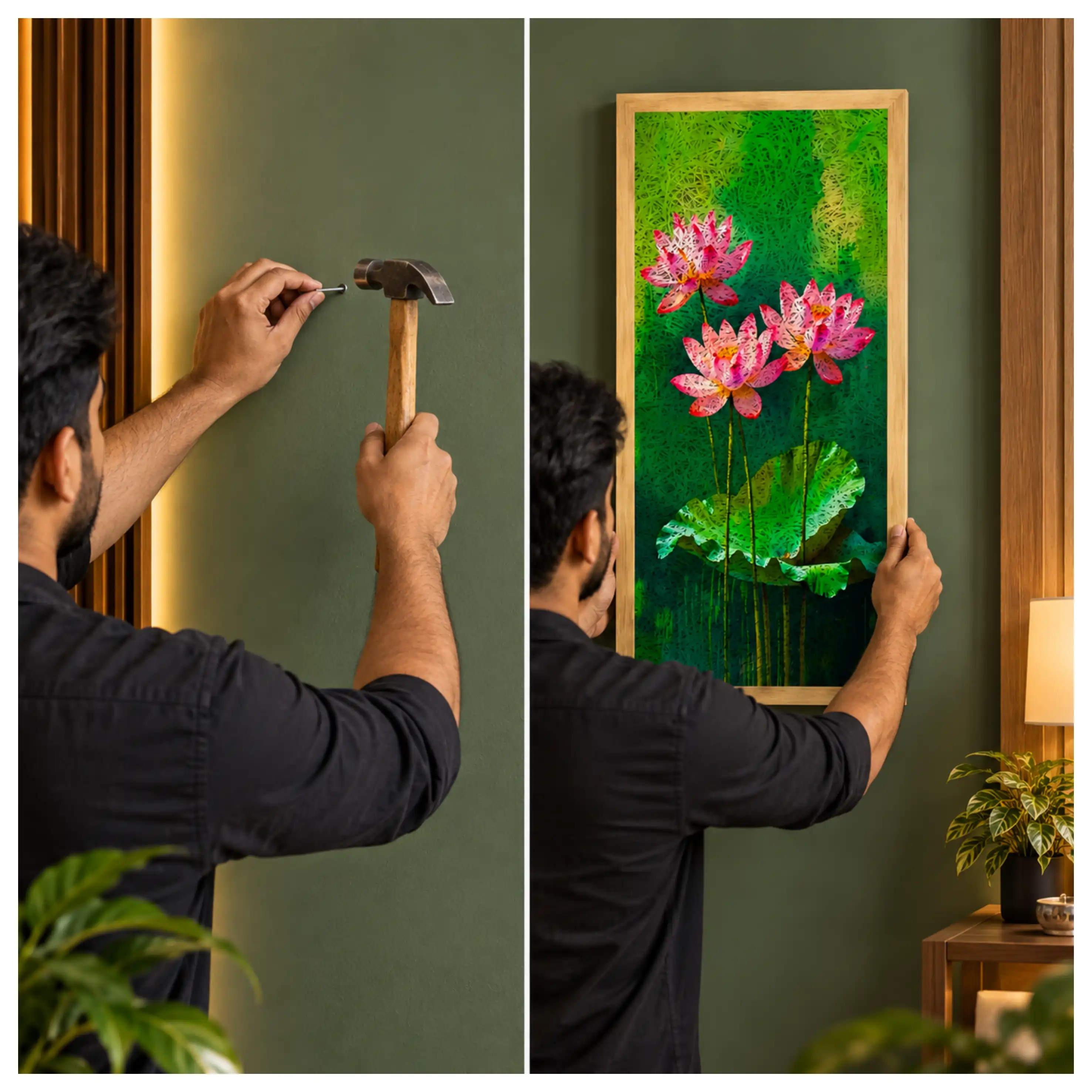 Lotus Old Gold Acoustic Photo Frame view 5